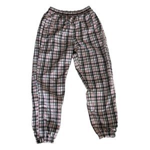 Unisex Plaid Pink Opening Ceremony Track Pants